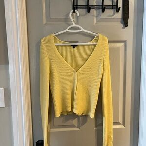 Dynamite Sunny Yellow V-Neck Sweater